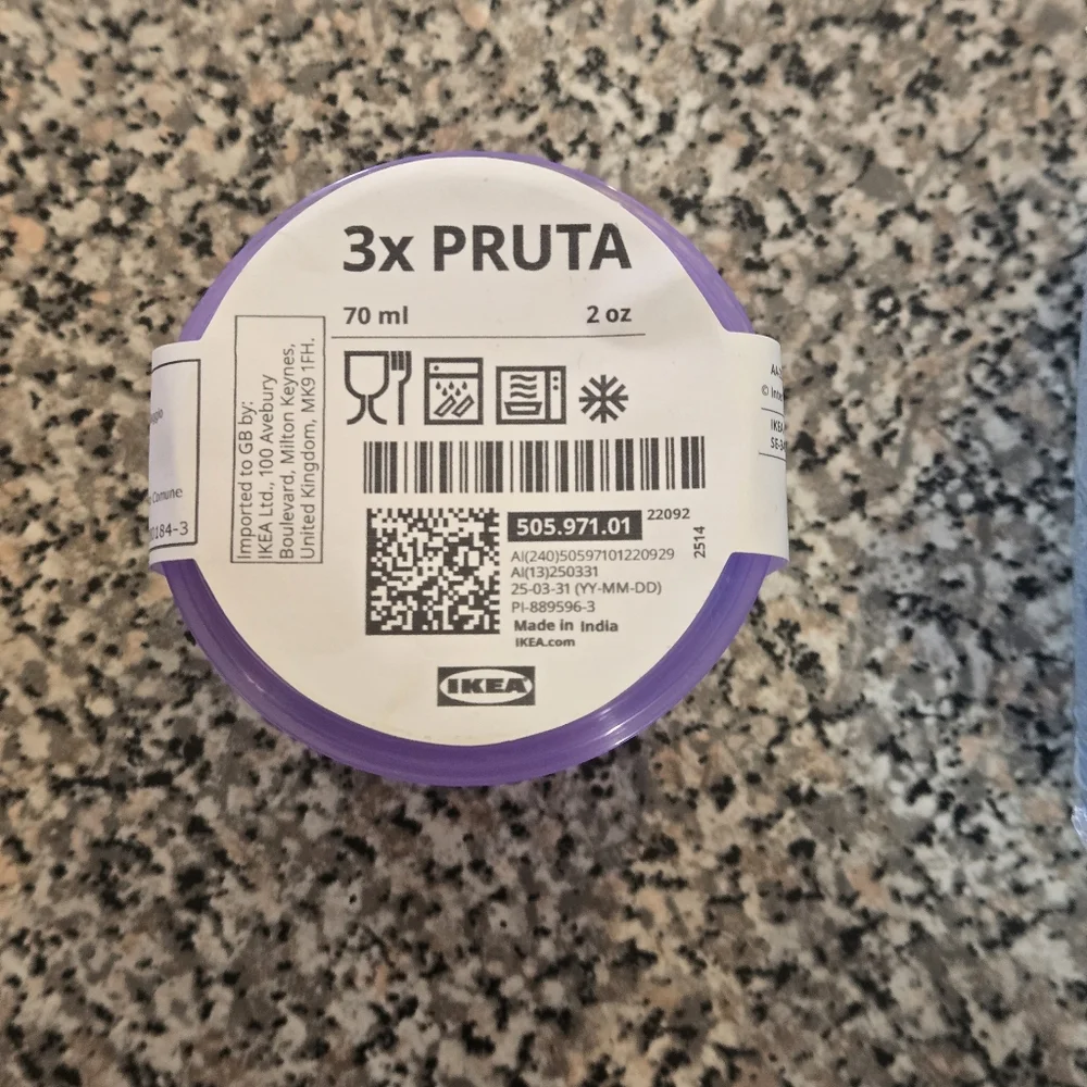 IKEA PRUTA Plastic Food Storage Set - Blue & Purple